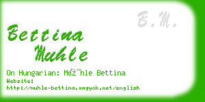 bettina muhle business card